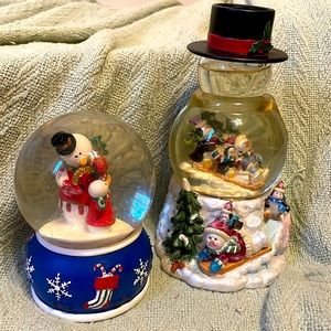 Vintage Snowman Snow Globes